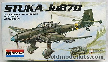 Monogram 1/48 Junkers Ju-87D-5 or D-8 Stuka - Rudel or Western Front Night Intruder - (Ju87D5), 6840 plastic model kit